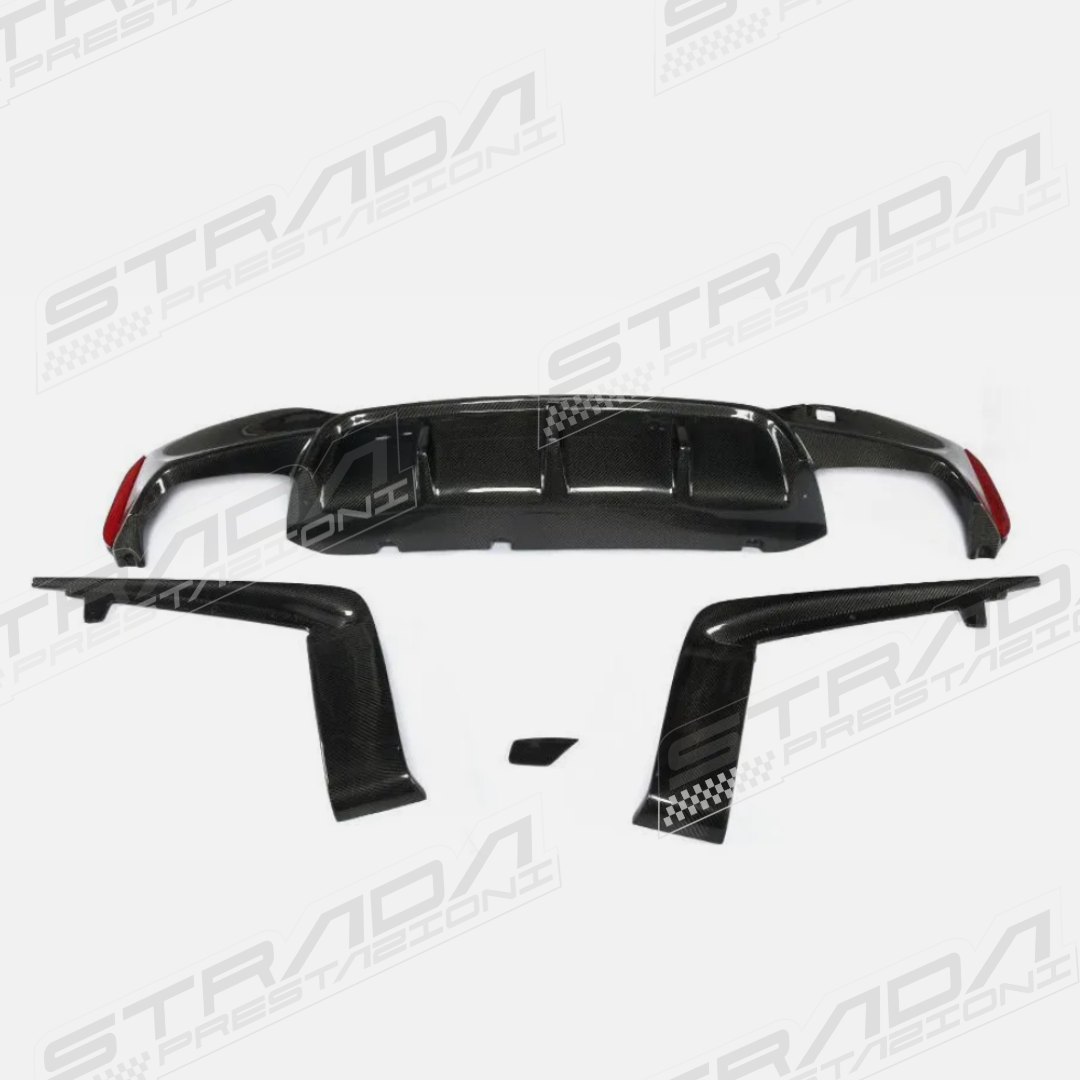 BMW F90 M5 3PCS Rear Diffuser & Canards in Carbon Fibre